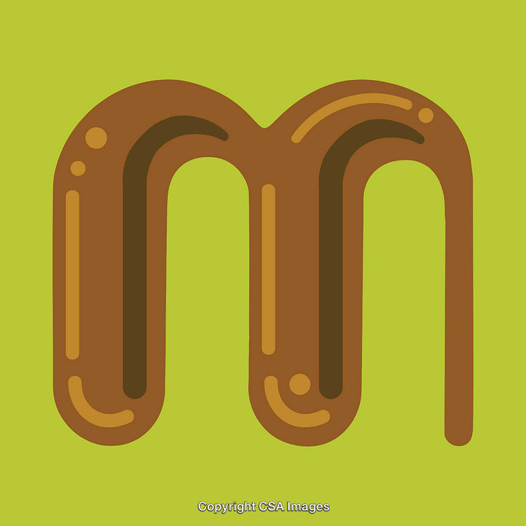 Colorful Artistic Letter M Design on a Vibrant Background