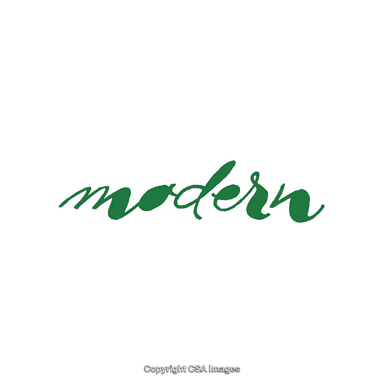 Green Handwritten Modern Text on a White Background