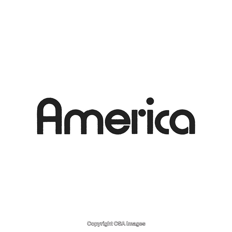 Bold Typography Design Featuring the Word 'America' in Black Typeface