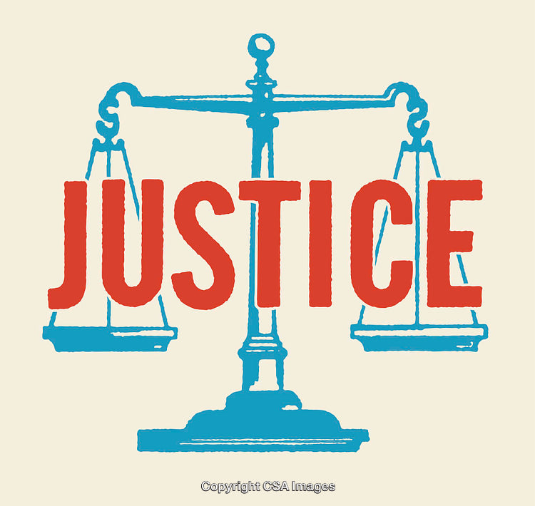 Balanced Scale Symbolizing Justice and Equality in Legal Illustration Design