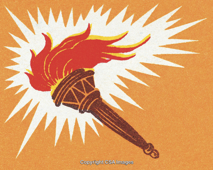 Vivid Torch Illustration Symbolizing Enlightenment, Empowerment, and Liberty