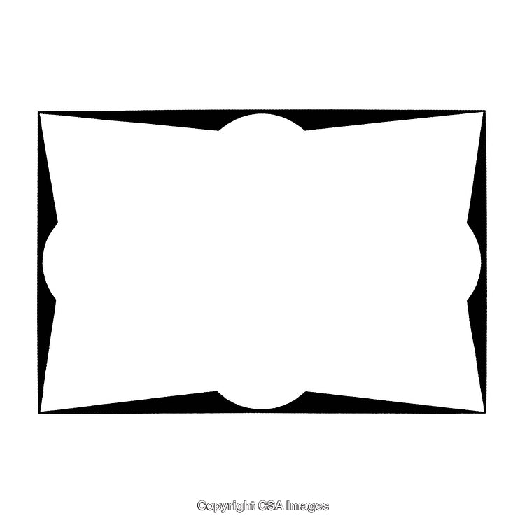 Minimalistic Black and White Geometric Framework Border Design