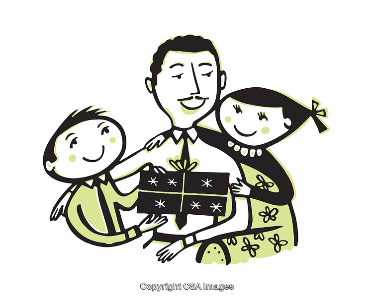 Family Celebrating Together with a Special Gift in a Joyful Moment