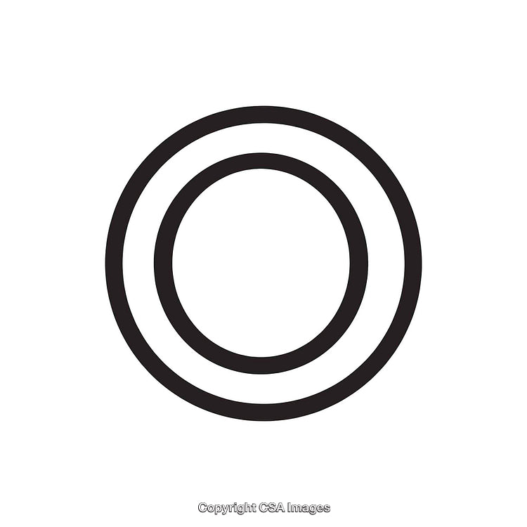 Minimalist Black-And-White Symbol of Currency Cent Sign