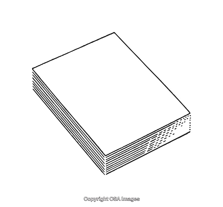 Minimalist Black and White Line Art Illustration of a Book Stack