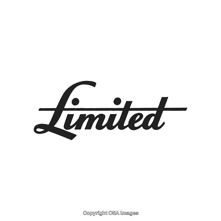 Elegant Typography Featuring Word 'Limited' in Bold Black Stylized Script