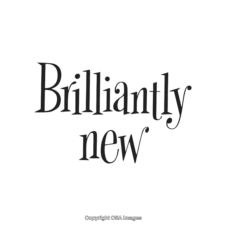 Stylish Typography Design Featuring the Phrase 'Brilliantly New' on White Background