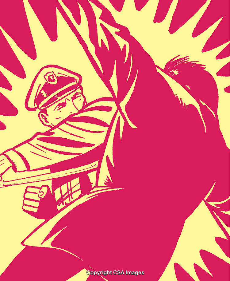 Dynamic Illustration Showcasing a Conflict or Dramatic Scene in a Neon Palette