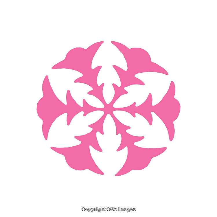 Pink Floral Abstract Shape Design on White Background