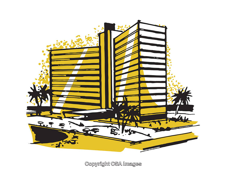 Modern Architectural Illustration With Vibrant Color Accents