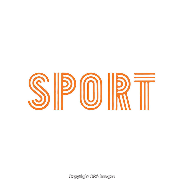 Minimalistic Orange Text Design Representing the Word 'Sport' on White Background
