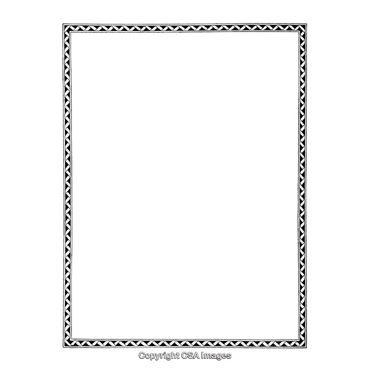 Elegant Black And White Border With Ornate Decorative Detailing