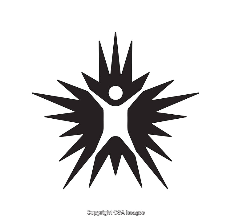 Minimalist Black And White Human Silhouette Emphasizing Energy and Vitality