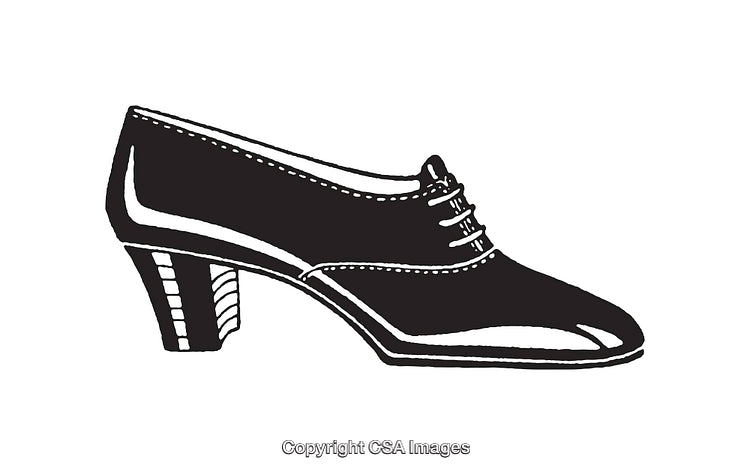 Elegant Line Art Illustration of a Stylish High Heel Shoe Design