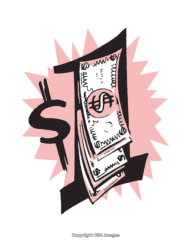 Creative Illustration of Dollar Symbol with Currency Art and Vibrant Colors