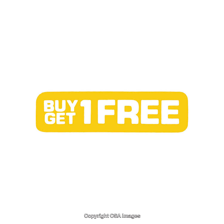 Buy One Get One Free Promotional Offer in Yellow and White Design