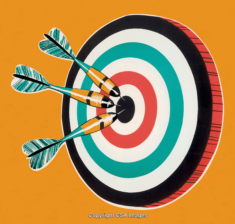 Bullseye Target With Arrows Depicting Precision and Achievement Concept