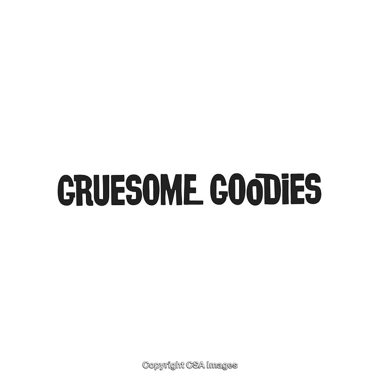 Bold Typography with Gruesome Goodies Text in a Playful Font Style