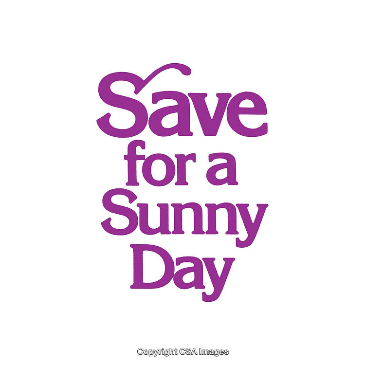 Vibrant Purple Text Save for a Sunny Day Motivational Design
