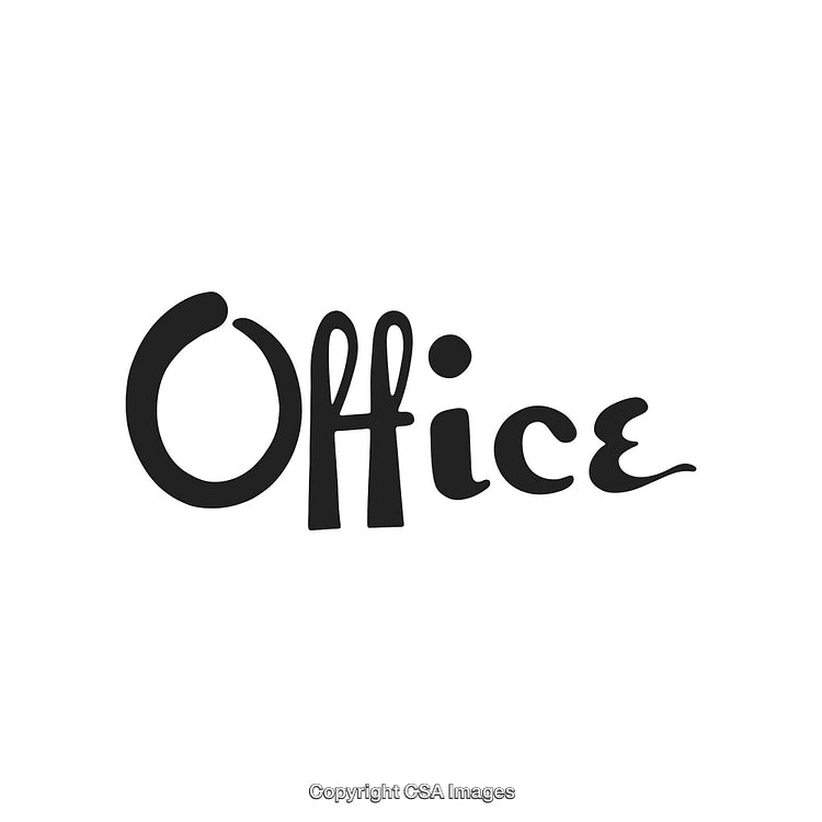 Creative Handwritten 'Office' Text Design with Stylish Calligraphy