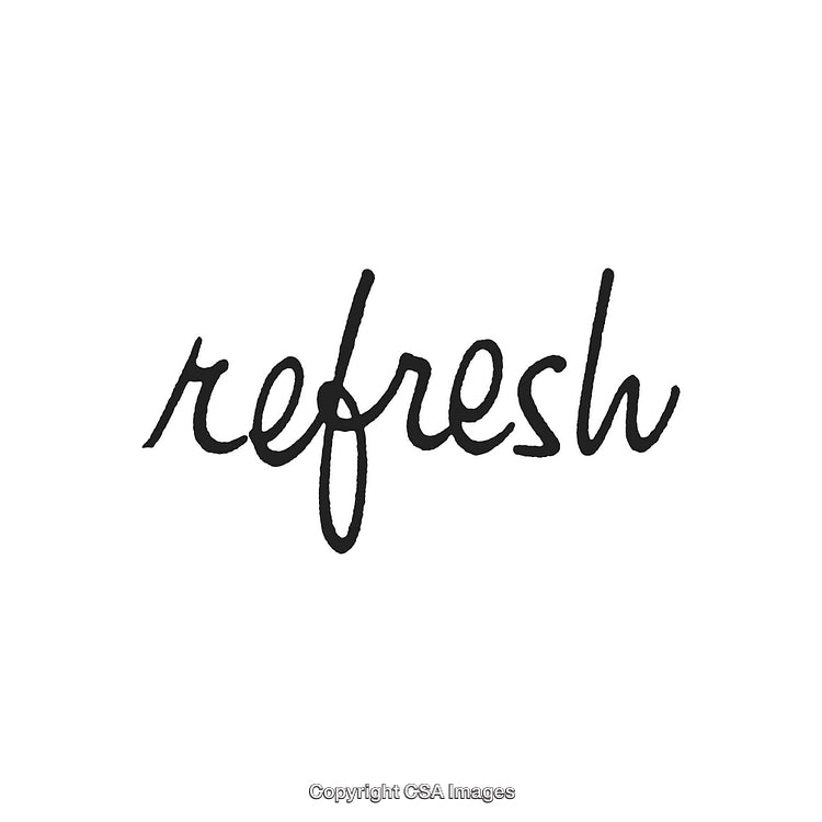 Stylish Calligraphy of the Word Refresh With Minimalist Design