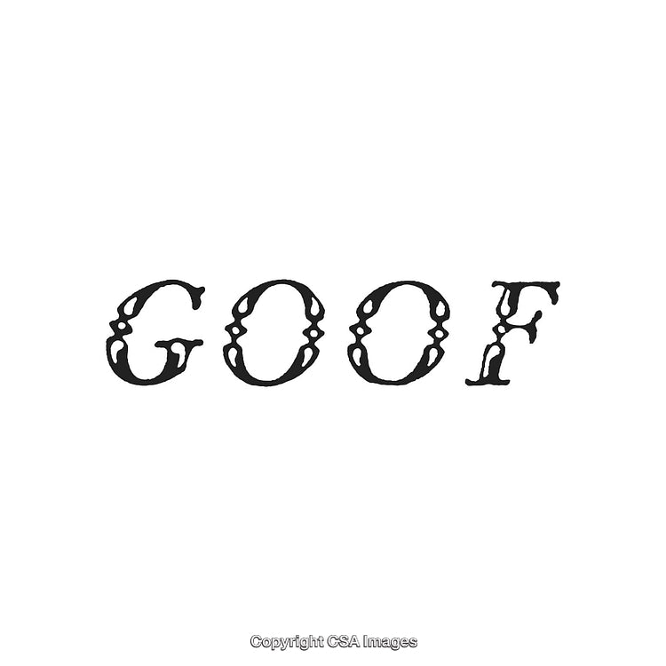 Playful Typography Word 'Goof' in Artistic Lettering Style