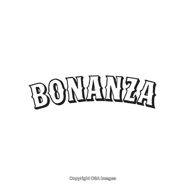 Vintage Typography Design Featuring the Word Bonanza in Bold Lettering