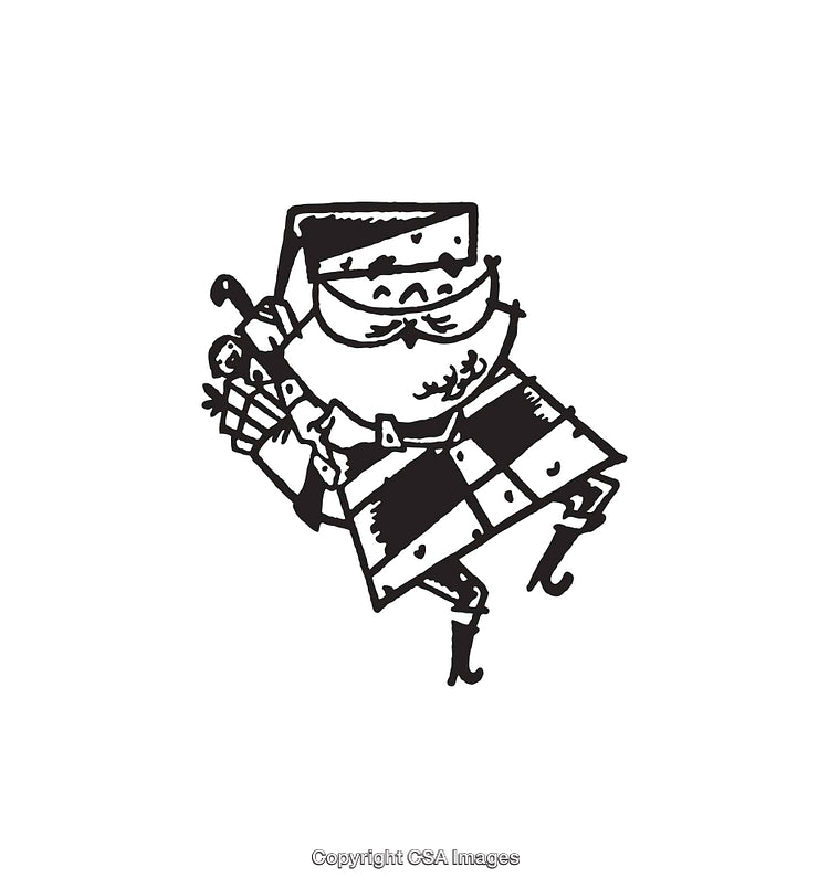 Illustration of a Scottish Bagpiper in Traditional Attire with Black and White Style