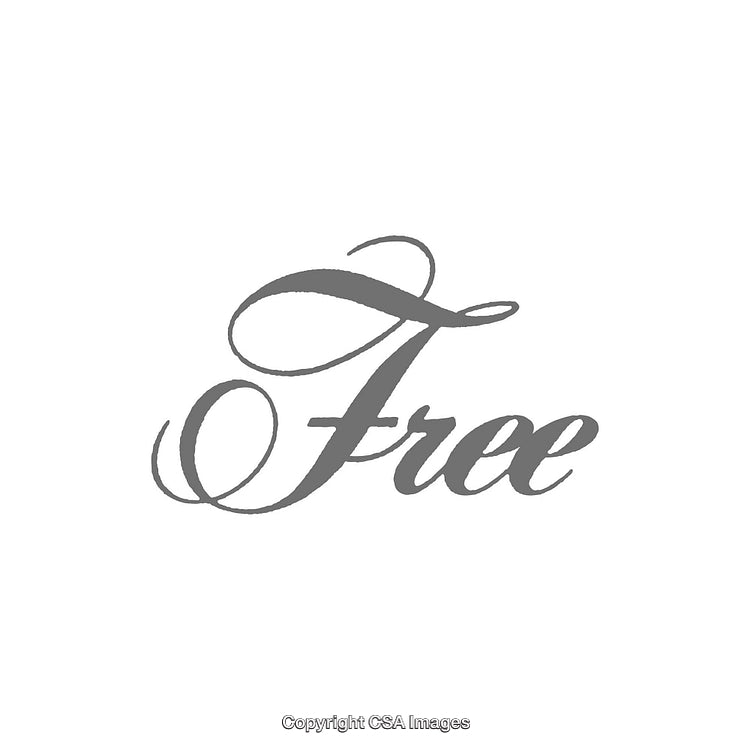Elegant Script Typography Reading 'Free' in Monochromatic Style