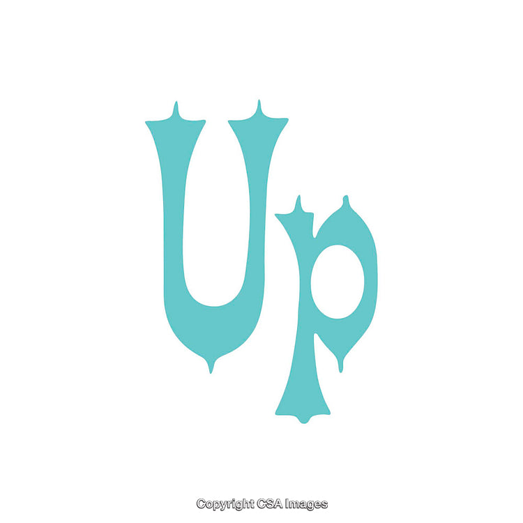 Bold Typography Design Featuring the Word 'Up' in Stylish Font