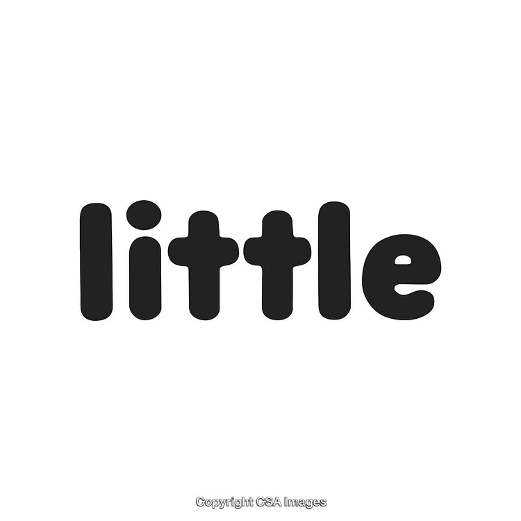 Minimalist Word Art Displaying 'Little' in Bold Black Lettering