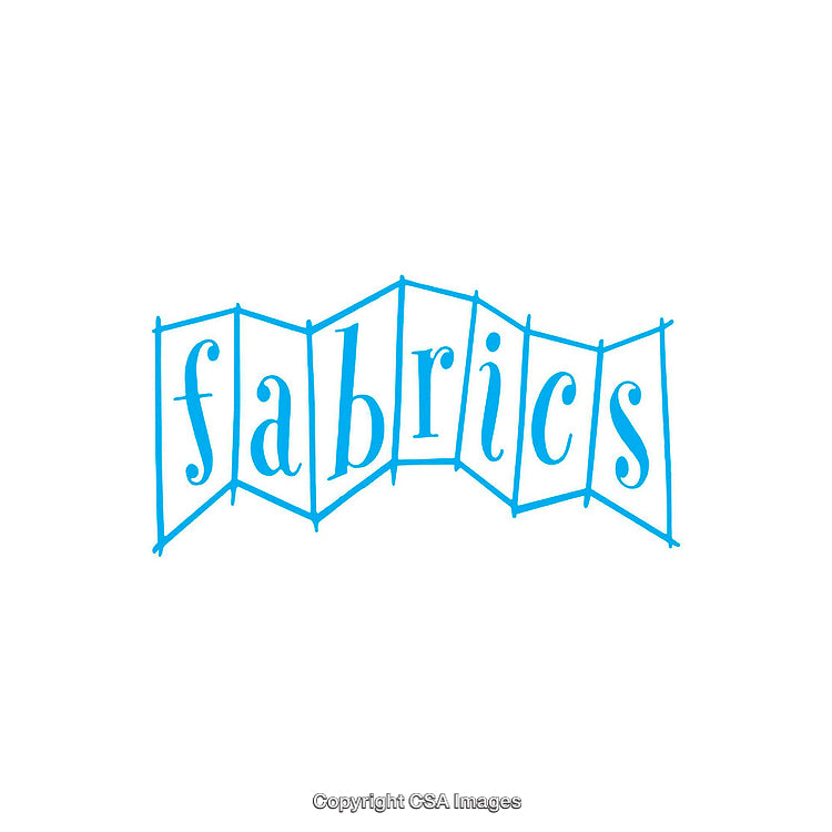 Blue Typography Sign with Stylized Letters and Unique Presentation