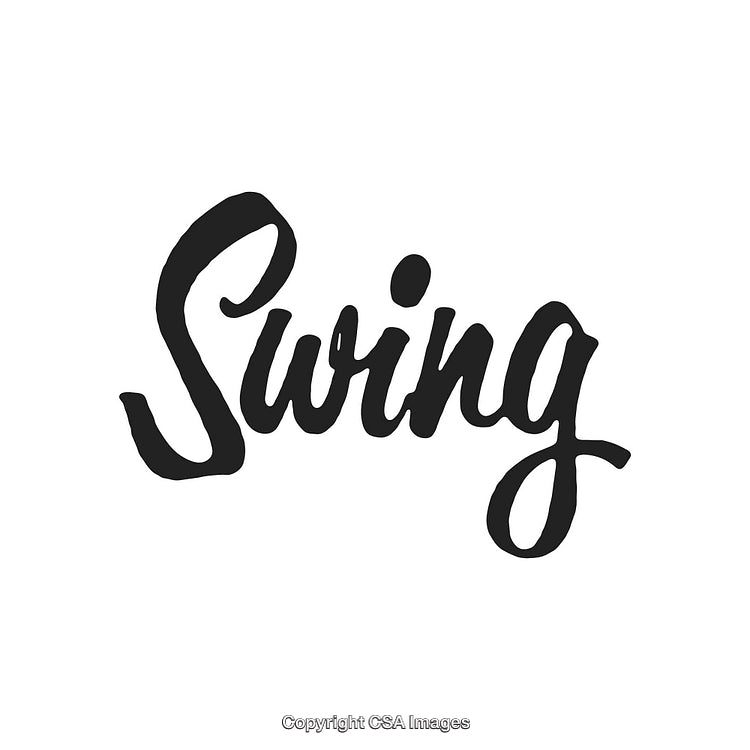 Elegant Handwritten Script Featuring the Word Swing in Stylish Black Text