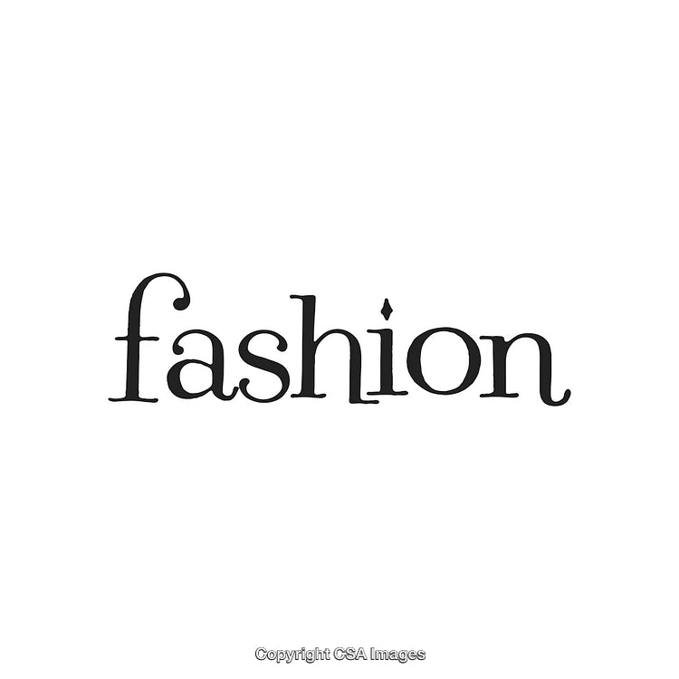Elegant Typography Featuring the Word Fashion on a Clean White Background