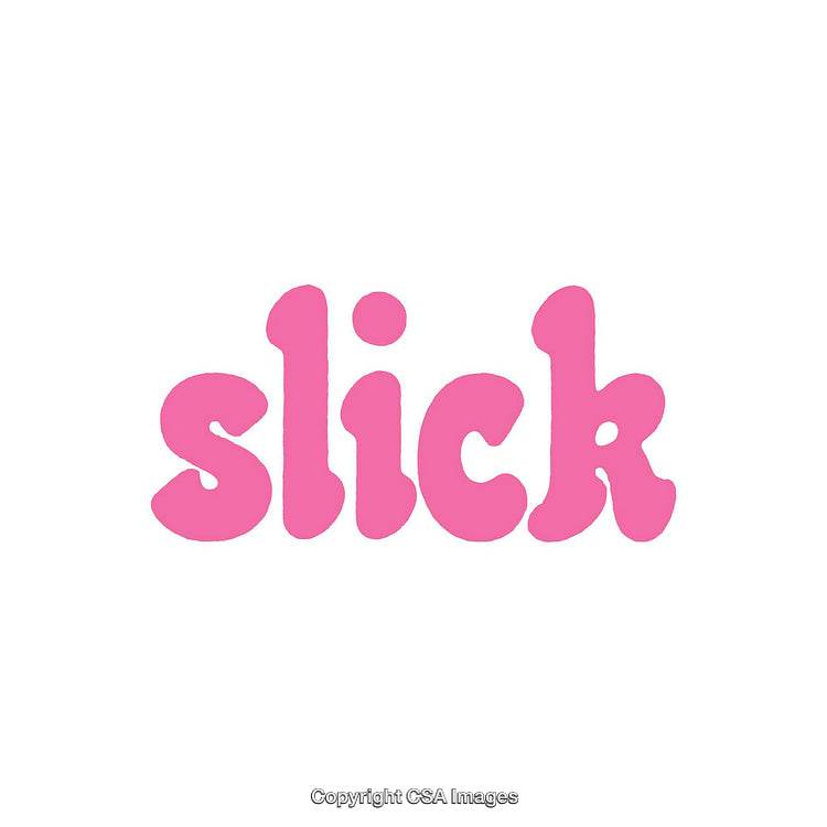 Bright Pink Word 'Slick' Rendered in a Vibrant Artistic Style