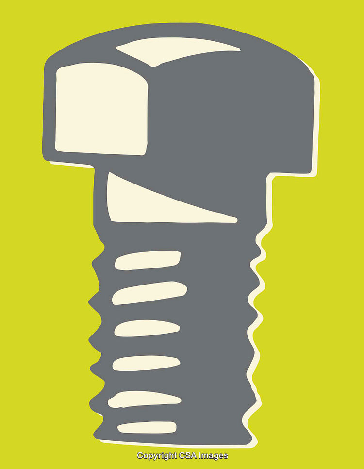 Colorful Illustration of a Screw Bolt on a Vibrant Background