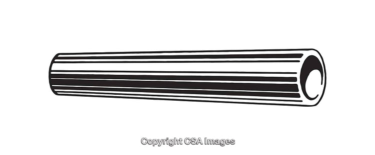 Black And White Illustration of a Cylindrical Textured Object