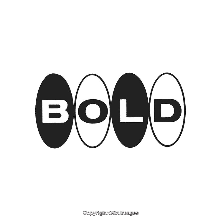 Creative Bold Typographic Design in Minimalist Black and White Elements