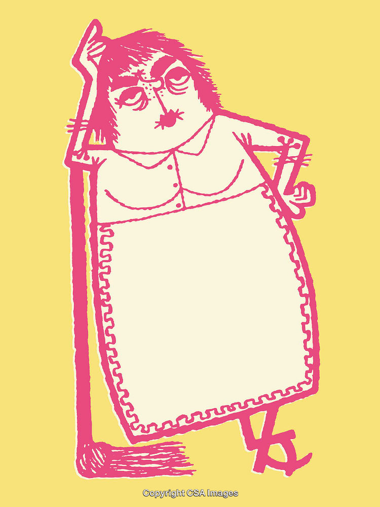 Colorful Line Art Illustration of a Contemplative Woman With Unique Posture