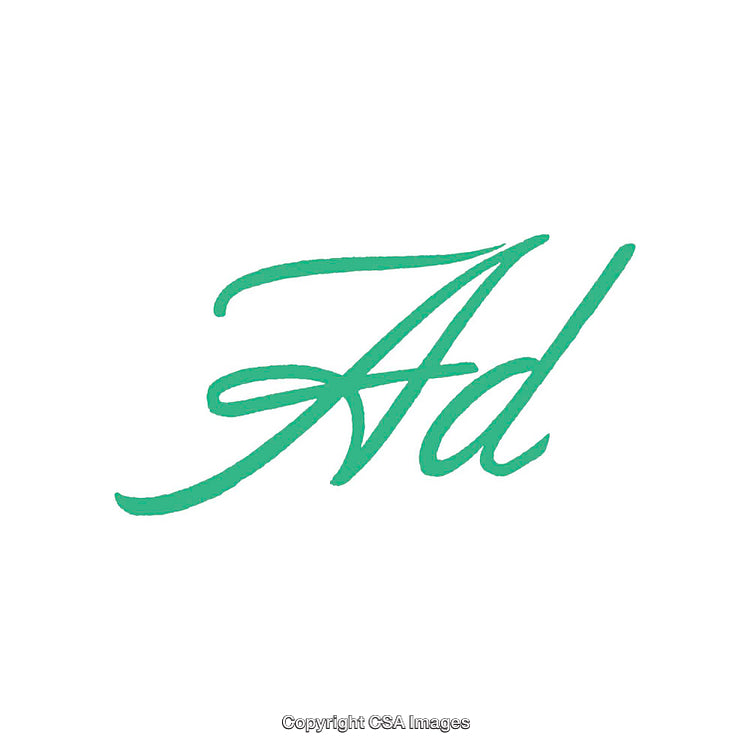 Elegant Green Calligraphy Design on White Background