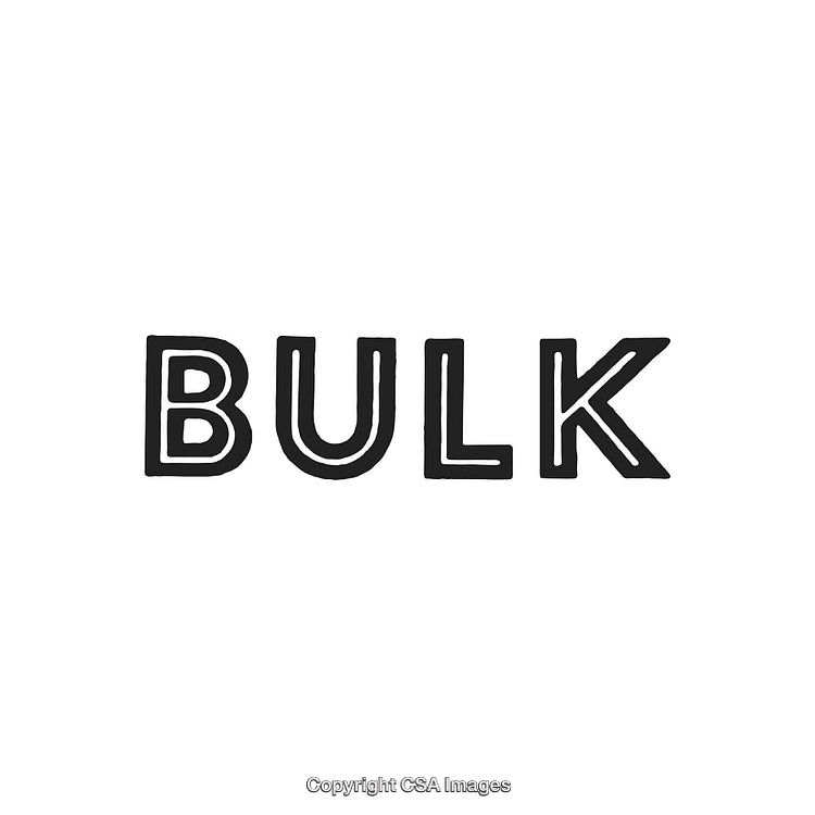 Bold Handwritten Word 'Bulk' Displayed Against a White Background