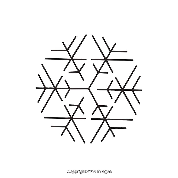 Black Geometric Shape with Symmetrical Lines and Abstract Design