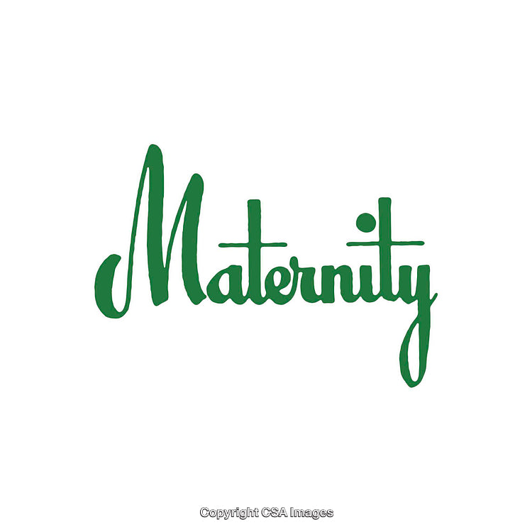 Stylish Green Handwriting Logo with Maternity Text in a Minimalist Design