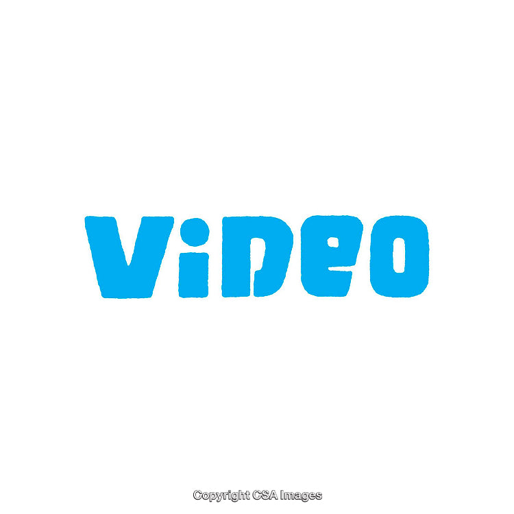 Bold Blue 'Video' Typography On White Background