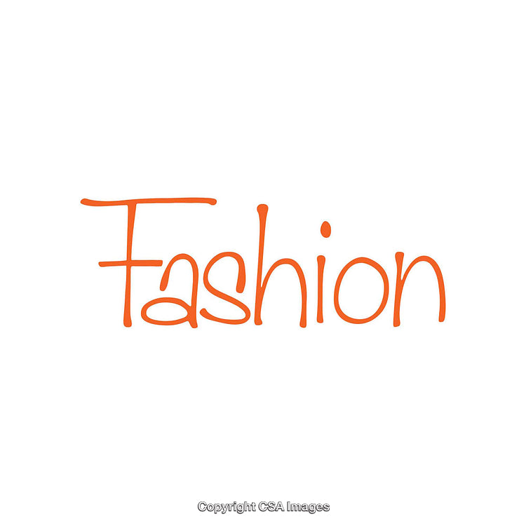 Orange Stylish Typography Representing the Theme of Fashion on a White Background