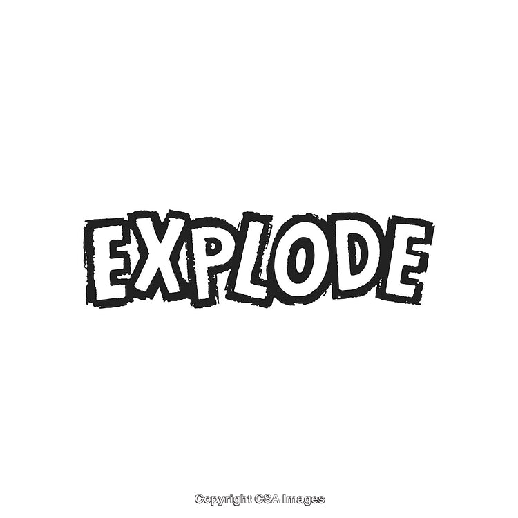 Bold Text Illustration Featuring the Word Explode in Comic Style