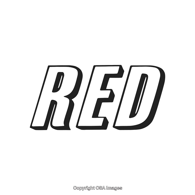 Bold Black And White Typography Design Featuring the Word Red in Capital Letters
