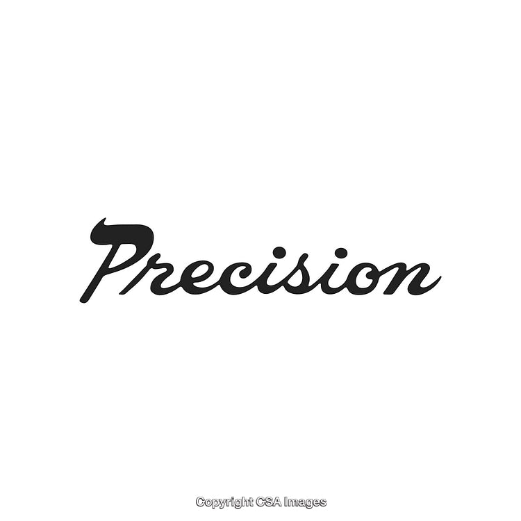 Elegant Calligraphy Style Typography Display with the Word Precision
