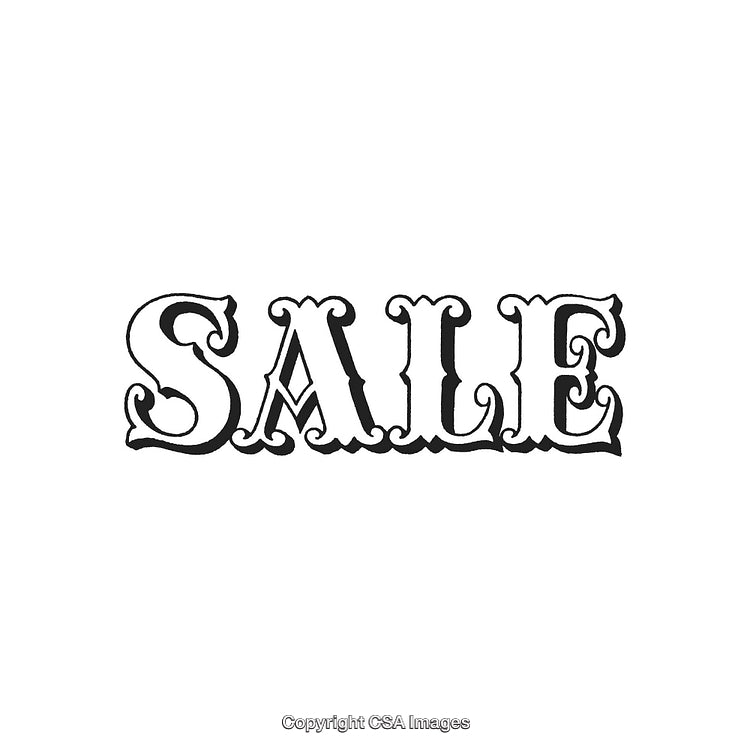 Vintage Black Decorative Text Design Promoting a Sale