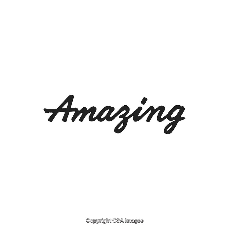 Stylized Typography Displaying 'Amazing' on a Clean White Background
